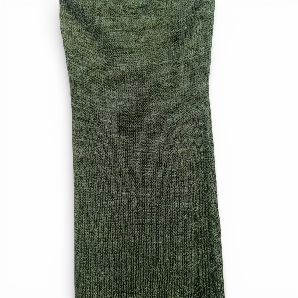 JW Anderson Green Metallic Knit Maxi Dress Gold Foil Coated Medium Designer NWT - Picture 6 of 13
